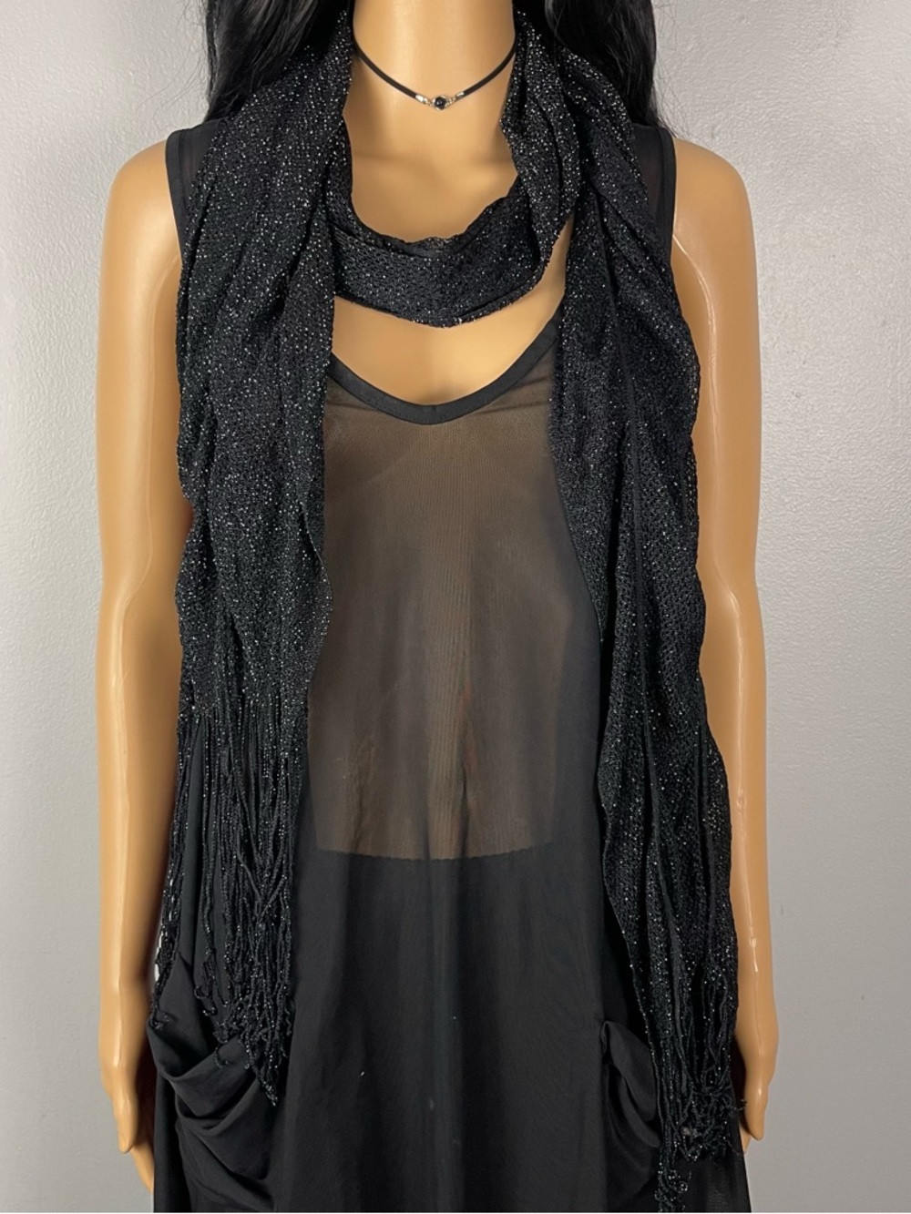 Sparkly Fish Net Scarf